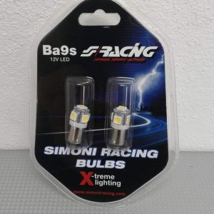 Kit 2 Lampadine 12V Ba9S Led Bianco Hml/22W Simoni Racing