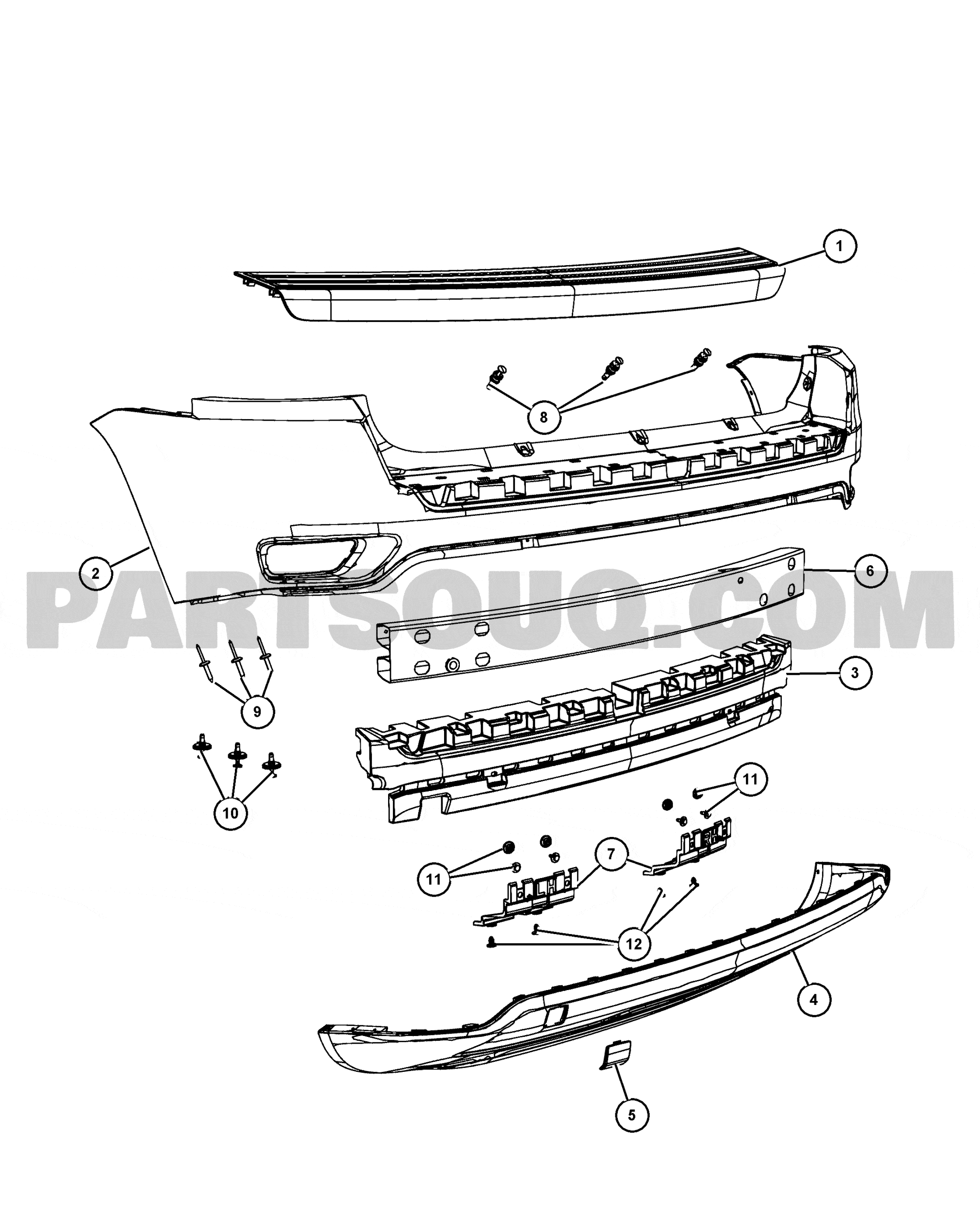 Paraurti Posteriore Jeep Compass 735755806