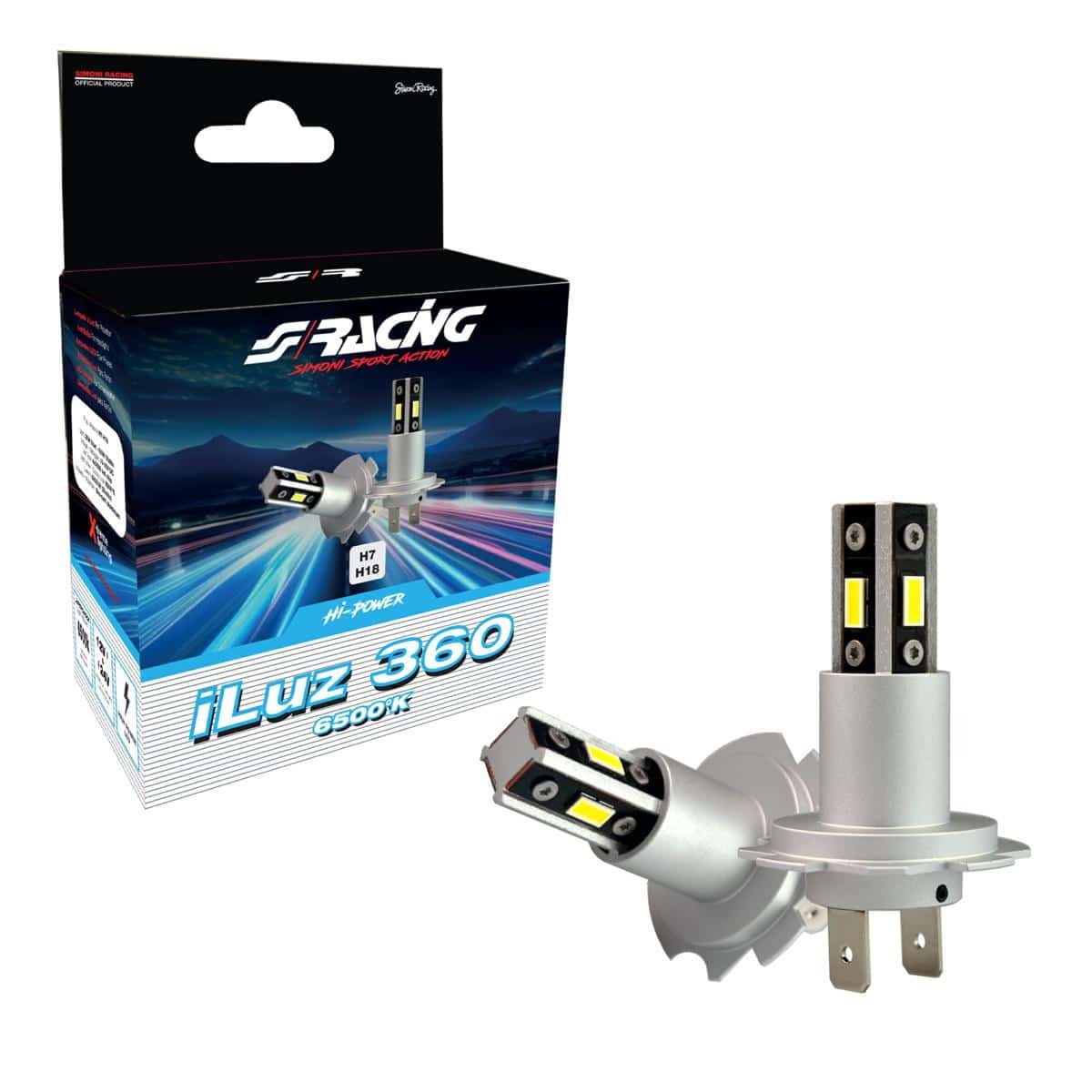 Kit Conversione Led H7-H18 Iluz 360° Z36 Simoni Racing